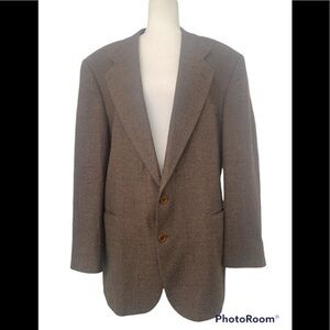 𝅺Oscar de la Renta men's two button front closure blazer jacket in size 46L